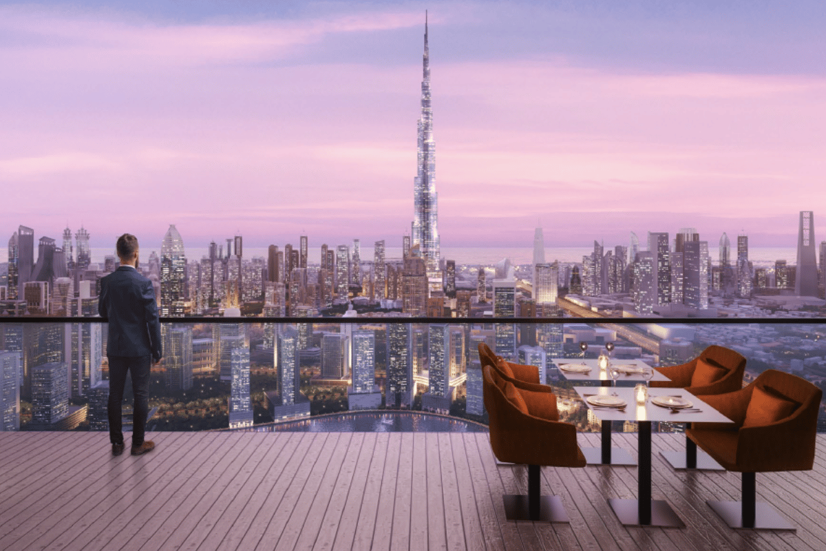 view từ căn hộ tại Burj Binghatti